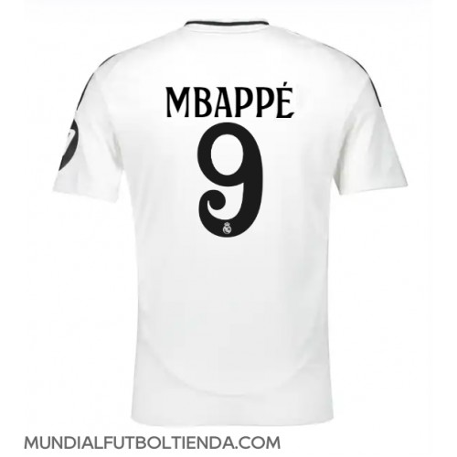 Camiseta Real Madrid Kylian Mbappe #9 Primera Equipación Replica 2024-25 mangas cortas